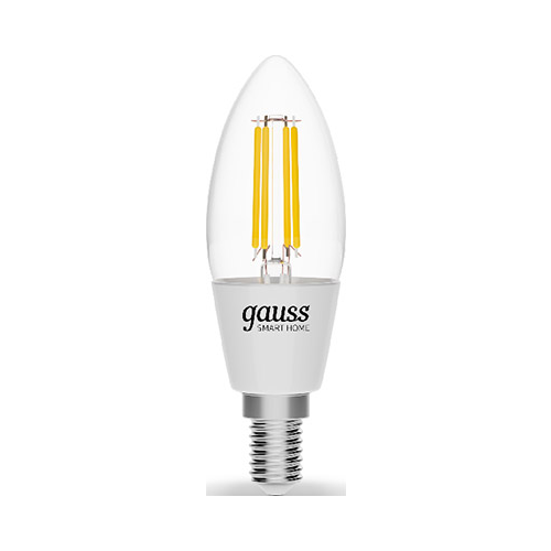 Лампа умная светодиодная филаментная GAUSS Smart Home DIM E14 C35 4 5W 1230112