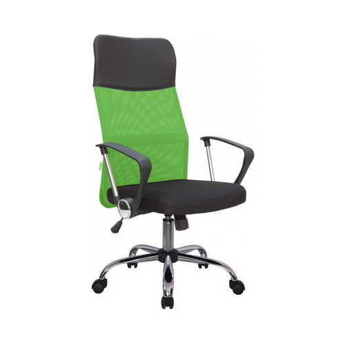 Кресло Riva Chair 8074 Чёрная ткань/Зеленая сетка