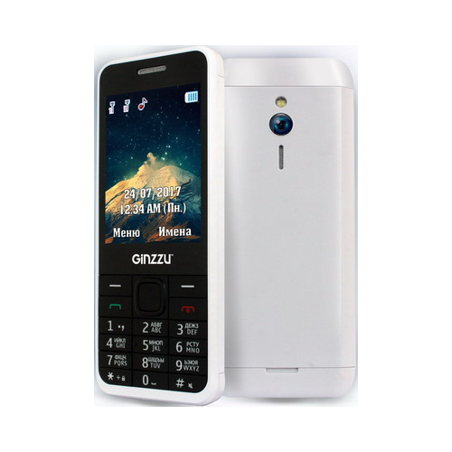 Мобильный телефон Ginzzu M 108 D белый