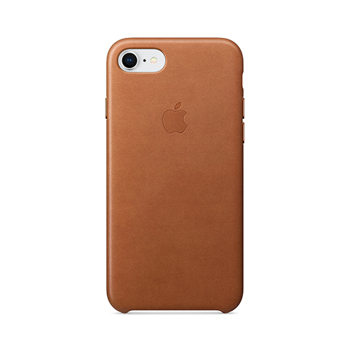 Кожаный чехол Apple Leather Case для iPhone 8/7 цвет (Saddle Brown) золотисто-коричневый MQH72ZM/A