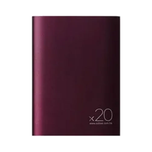 Внешний аккумулятор Xiaomi SOLOVE 20000mAh с кожаным чехлом (A8-2 Red Wine) темно-красный