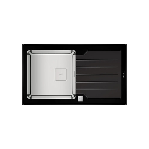 Кухонная мойка Teka DIAMOND RS15 1B 1D 86 BLACK с клапан-автоматом 115100011