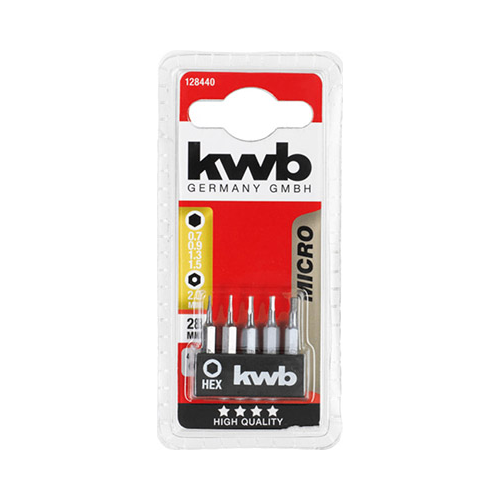 Бита Kwb Micro HEX 28мм 5шт 128440