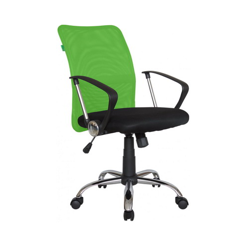 Кресло Riva Chair 8075 Чёрная ткань/Зелёная сетка