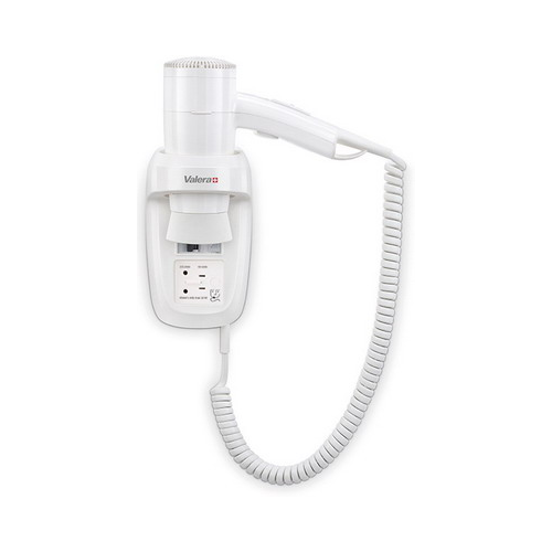 Настенный фен с держателем и розеткой для электробритвы Valera Premium Protect 1200 Shaver White 533.03/044.06