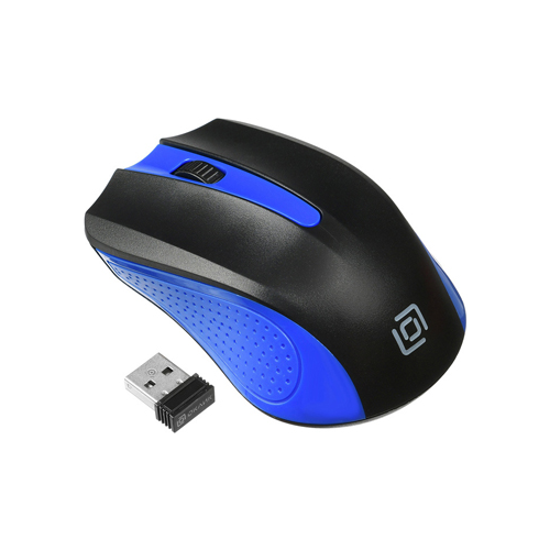Мышь Oklick 485MW черный/синий оптическая (1200dpi) беспроводная USB (2but)