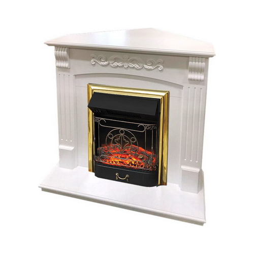 Каминокомплект Royal Flame Sorrento угл.с очагом Majestic BR белый дуб