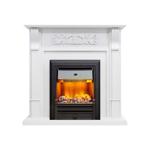 Каминокомплект Dimplex VENICE с очагом Brookline Black (фактурный белый) 1174903442