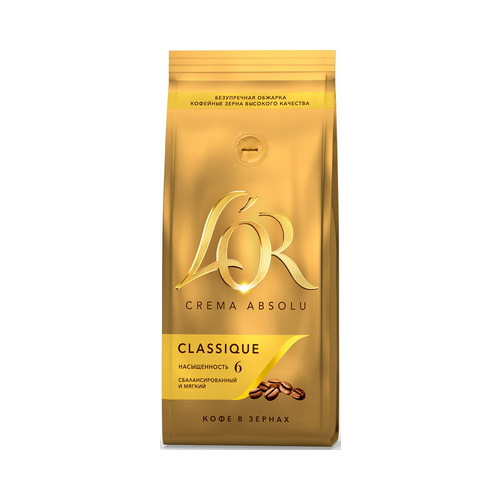 Кофе зерновой L’OR CREMA ABSOLU CLASSIQUE 230 г
