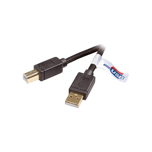 Кабель Vivanco USB 2 0 AB 1 8m черный штекера Gold серт. (без упак) (26799)