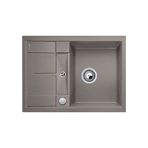 Кухонная мойка Blanco METRA 45 S COMPACT SILGRANIT серый беж с клапаном-автоматом