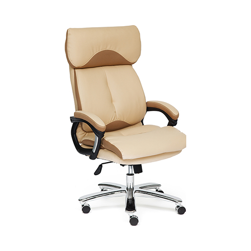 Офисное кресло Tetchair GRAND (кож/зам/ткань бежевый/бронзовый 36-34/21)