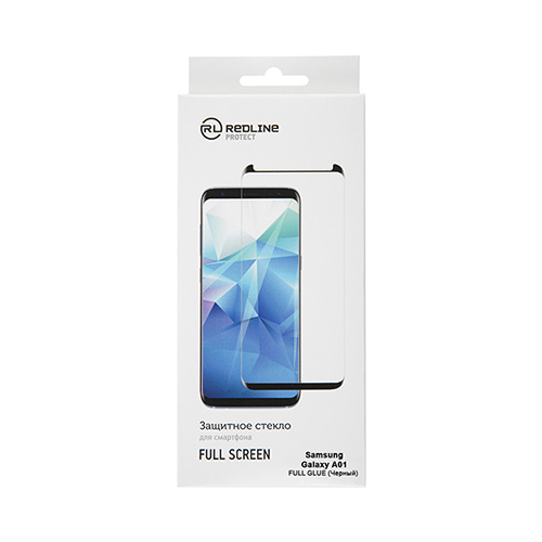 Защитный экран Red Line Samsung Galaxy A01 Full screen tempered glass FULL GLUE черный