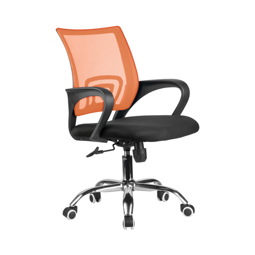 Кресло Riva Chair 8085 JE Оранжевая сетка/Хром крестовина