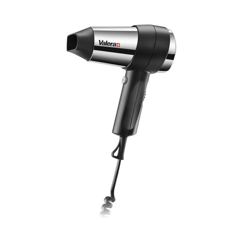 Фен с безопасной кнопкой включения Valera Action 1600 Push Black/Chrome 542.06