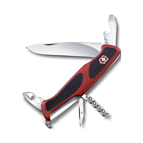 Нож перочинный Victorinox RangerGrip 68 130 мм 11 функций с фиксатором лезвия красный с чёрным