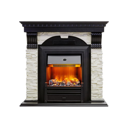 Каминокомплект Dimplex Dublin арочный сланец белый с очагом Brookline Black (венге) 1174906332