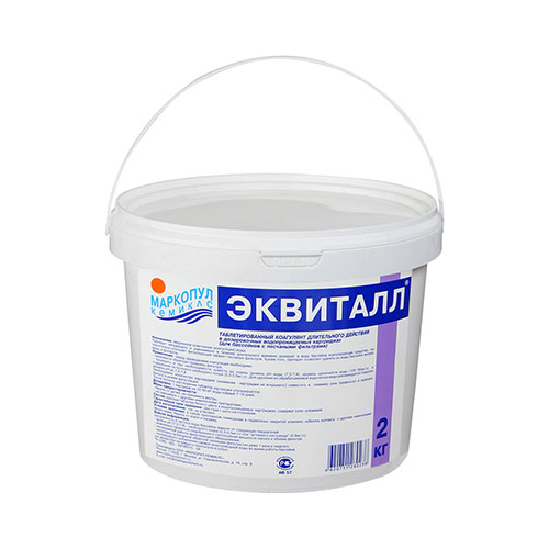 Коагулянт Маркопул ЭКВИТАЛЛ Кемиклс 2 кг ведро таблетки коагулянт М544