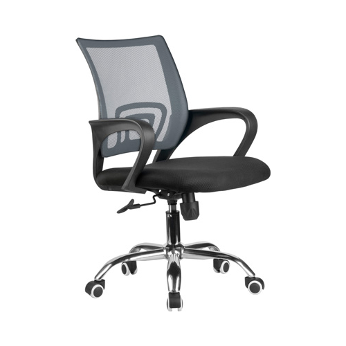 Кресло Riva Chair 8085 JE Серая сетка/Хром крестовина