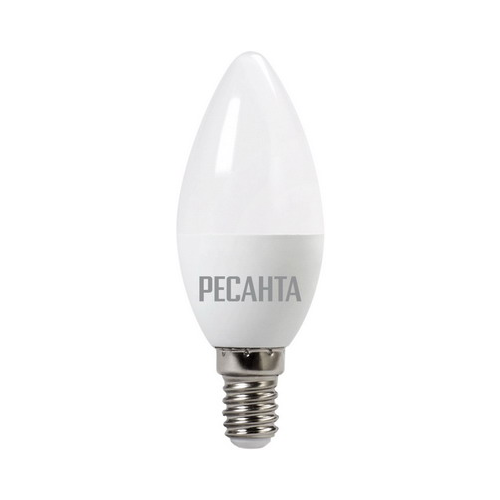 Лампа Ресанта LL-R-C37-5W-230-4K-E14 (свеча 5Вт нейтр. Е14) белый