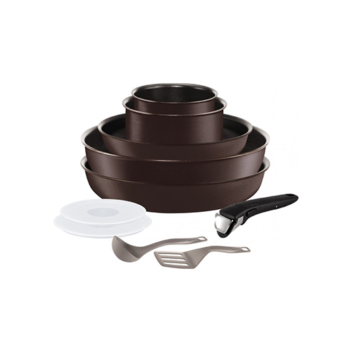 Набор посуды со съемной ручкой Tefal L 6559802 Ingenio Chefs из 10 предметов: ковши 16/18см сковороды 22/26см вок 26см
