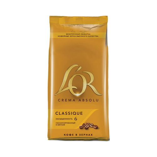 Кофе зерновой L’OR Crema Absolu Classique 1000г