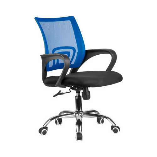 Кресло Riva Chair 8085 JE Синяя сетка/Хром крестовина