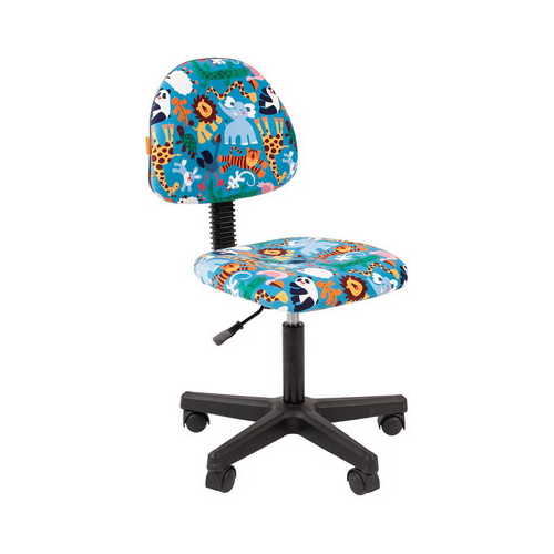 Кресло Chairman Kids 104 ткань зоопарк (чер) 00-07038185
