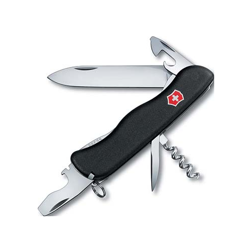 Нож перочинный Victorinox Picknicker 111 мм 11 функций с фиксатором лезвия чёрный