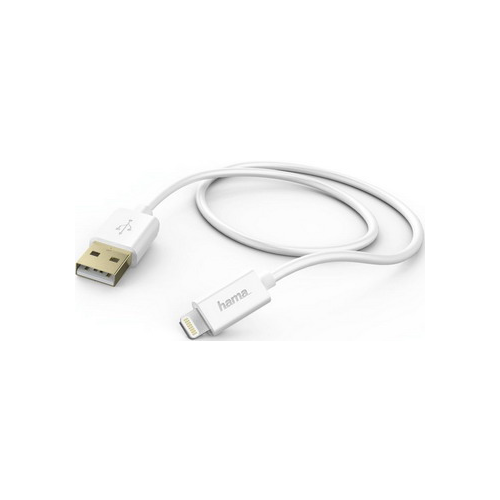 Кабель Hama GoldMFi Lightning MFi-USB 2.0 белый 1.5м (00173640)