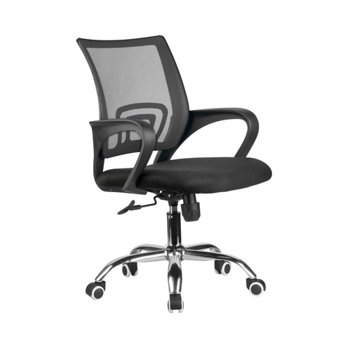 Кресло Riva Chair 8085 JE Чёрная сетка/Хром крестовина