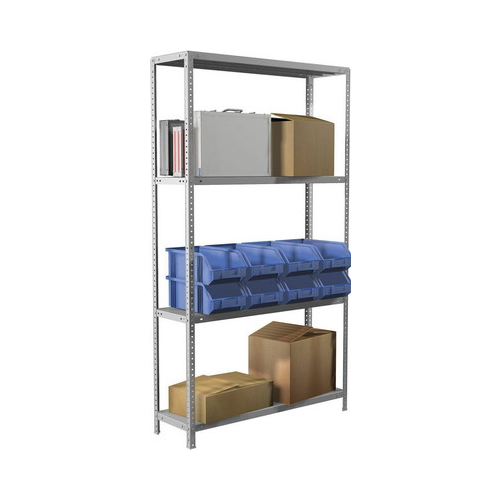 Стеллаж металлический Brabix MS KD-185/40-4 (в1850*ш1000*г400мм) 4 полки сборная стойка 291115