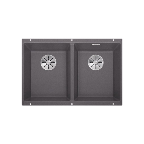 Кухонная мойка Blanco SUBLINE 350/350-U SILGRANIT темная скала с отв.арм. InFino 523575