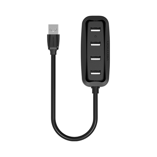 Концентратор Vention USB 2.0 на 4 порта Черный - 1м. VAS-J43-B100 VAS-J43-B100