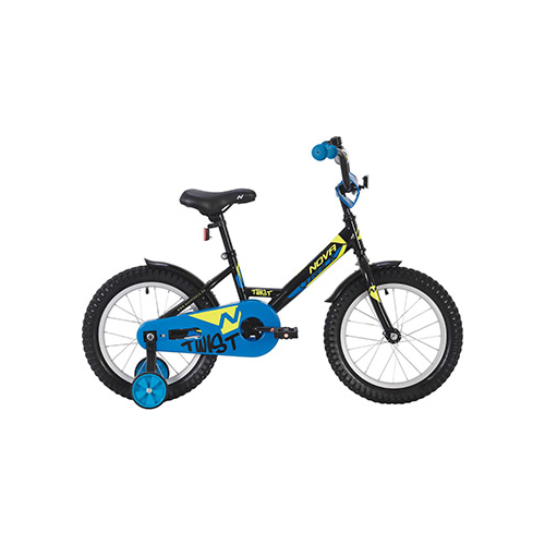 Велосипед Novatrack 12'' TWIST чёрный тормоз нож. корот.крылья полная защита цепи