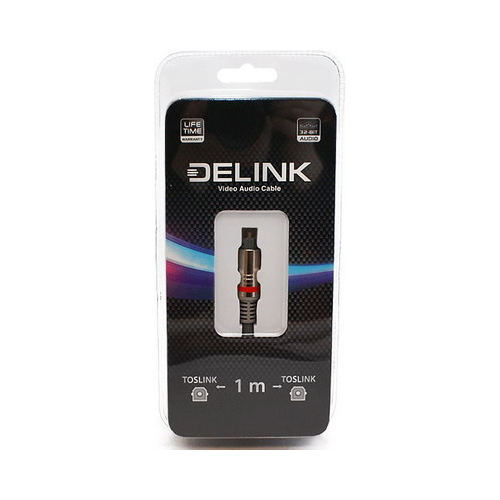 Кабель Delink TOSLINK-TOSLINK Metall Grey 1 0м