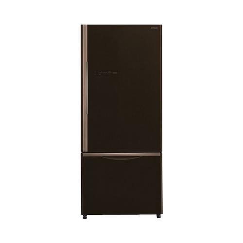 Двухкамерный холодильник Hitachi R-B 502 PU6 GBW коричневое стекло
