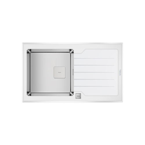 Кухонная мойка Teka DIAMOND RS15 1B 1D 86 WHITE с клапан-автоматом 115100012