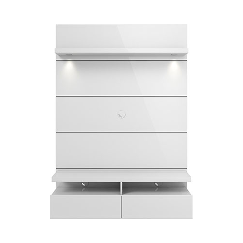 Стеллаж под телевизор Manhattan HORIZON 1.2 с LED подсветкой WHITE GLOSS PA27052 (240 52) 1708 x 1200 x 435