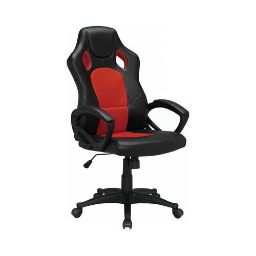 Кресло Brabix ''Rider EX-544'' экокожа черная/ткань красная 531583