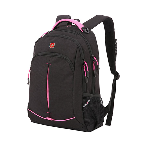 Рюкзак Swissgear черный/фуксия фьюжн/2 мм рипстоп 32x15x46 см 22 л SA3165208408