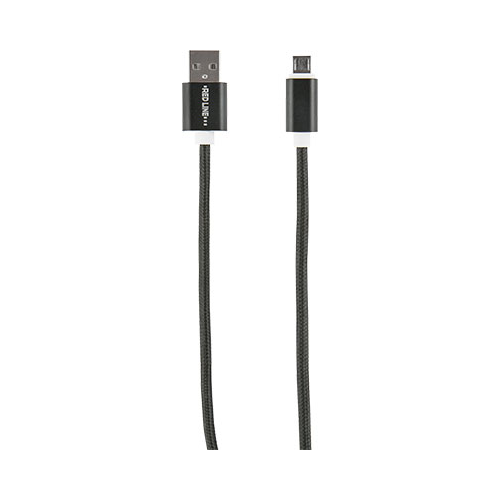 Кабель Red Line USB-micro USB нейлоновая оплетка черны