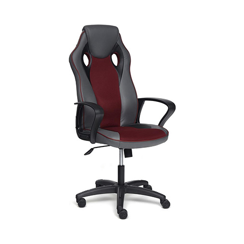 Кресло Tetchair RACER кож/зам/ткань металлик/бордо 36/13 13230
