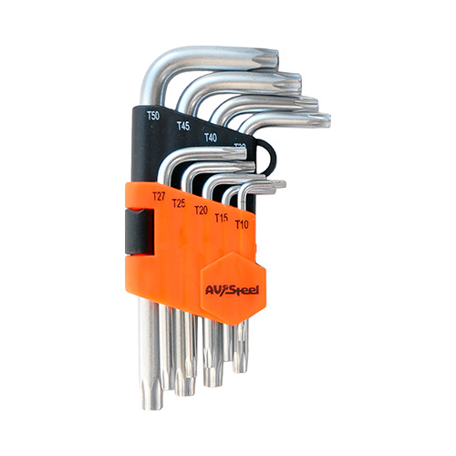 Набор ключей AV Steel Г-образных TORX T10-T50 9 предм. AV-367109