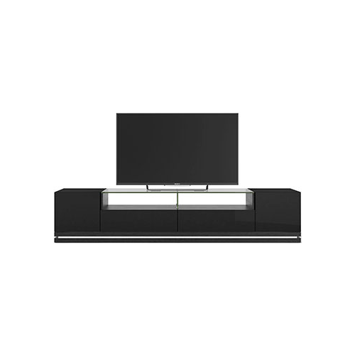 Тумба под телевизор Manhattan RENNES ТВ с LED подсветкой BLACK GLOSS/ BLACK MATTE PA16253 484 х 2170 х 448