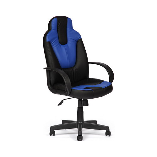 Кресло Tetchair NEO (1) (кож/зам черный синий PU C-36-6/PU C 36-39)