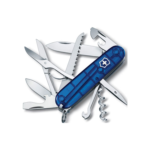 Нож перочинный Victorinox Huntsman 91 мм 15 функций полупрозрачный синий