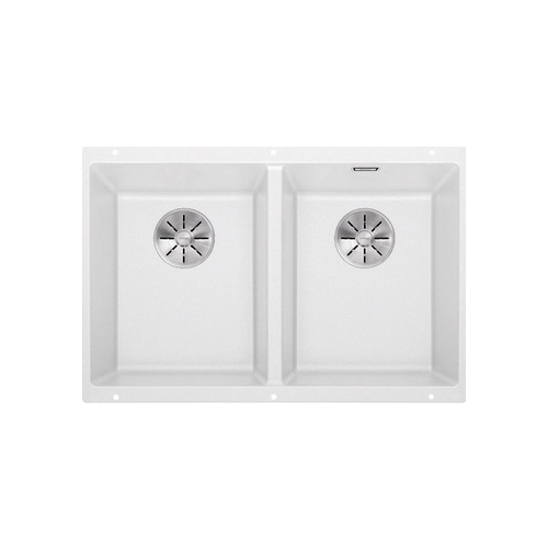 Кухонная мойка Blanco SUBLINE 350/350-U SILGRANIT белый с отв.арм. InFino 523578