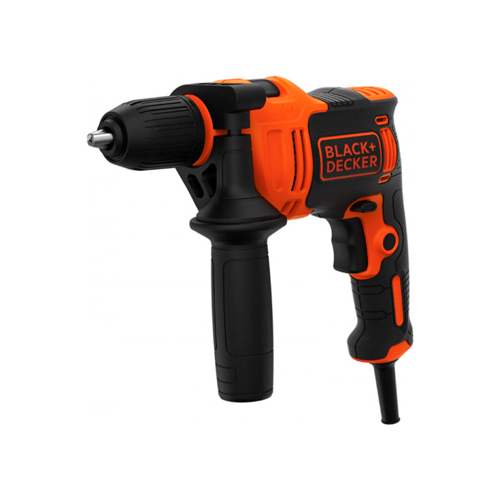 Дрель Black&Decker Omega BEH550 черно-оранжевый