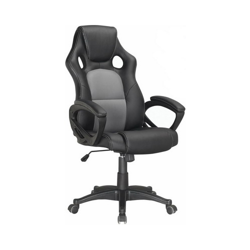 Кресло Brabix ''Rider Plus EX-544'' КОМФОРТ экокожа черное/серое 531582